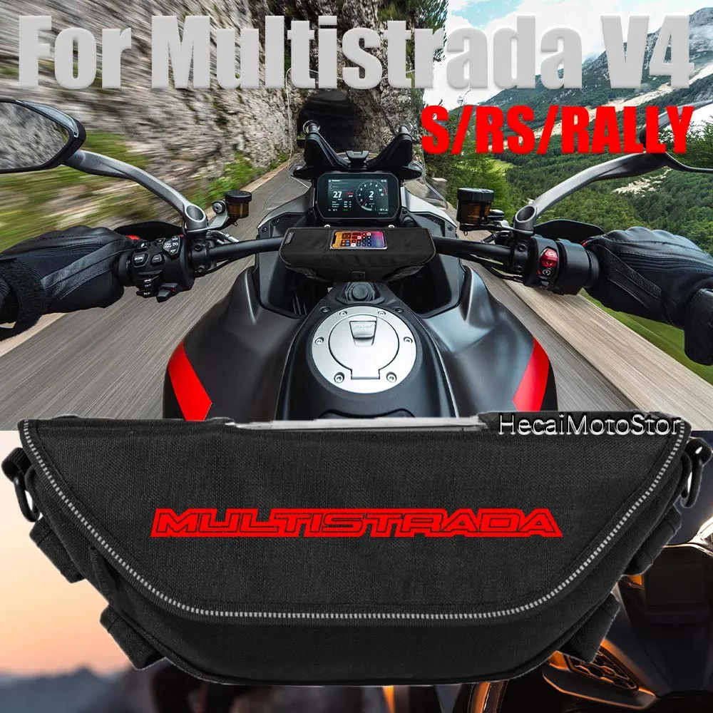 

For Multistrada v4 s rs rally Motorcycle accessory Waterproof And Dustproof Handlebar Storage Bag navigation bag