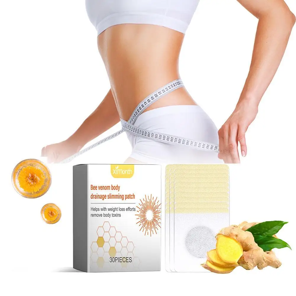 

30pcs/Pack Bee Lymphatic Drainage Slimming Patch Body Sculpting Belly Stickers Fat Burning Weight Loss Body Firming Waist Care