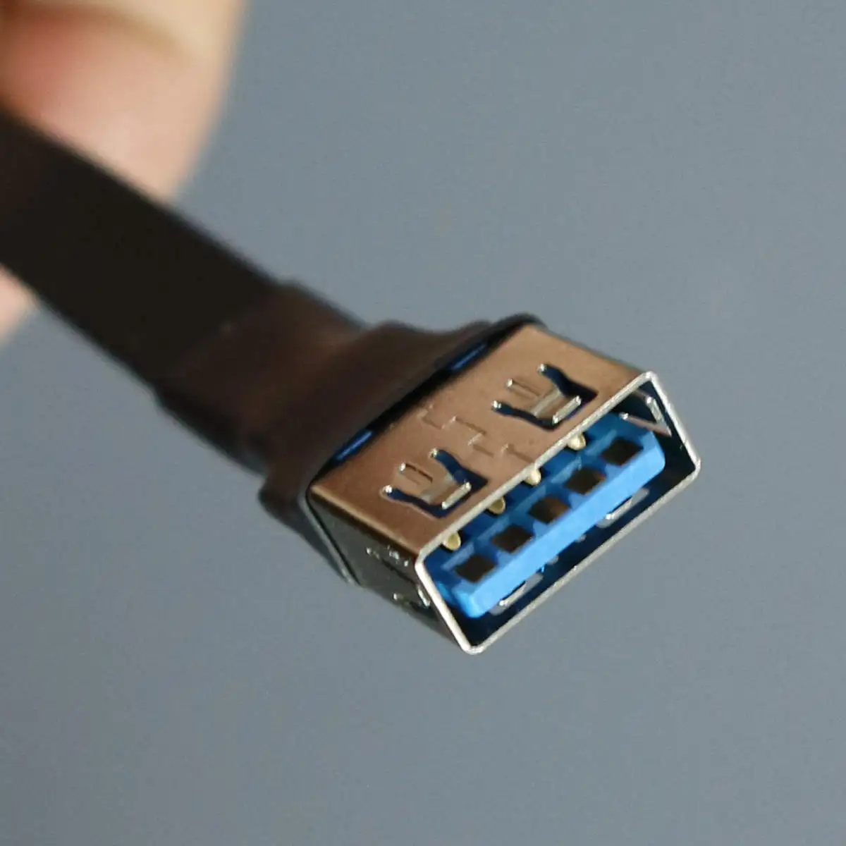 USB 3.1 Fold 90 Degree Type-A Female to Type-C Male Extension Cable 5V 10Gbps with Screw Hole Internal 20Pin Flat Cable