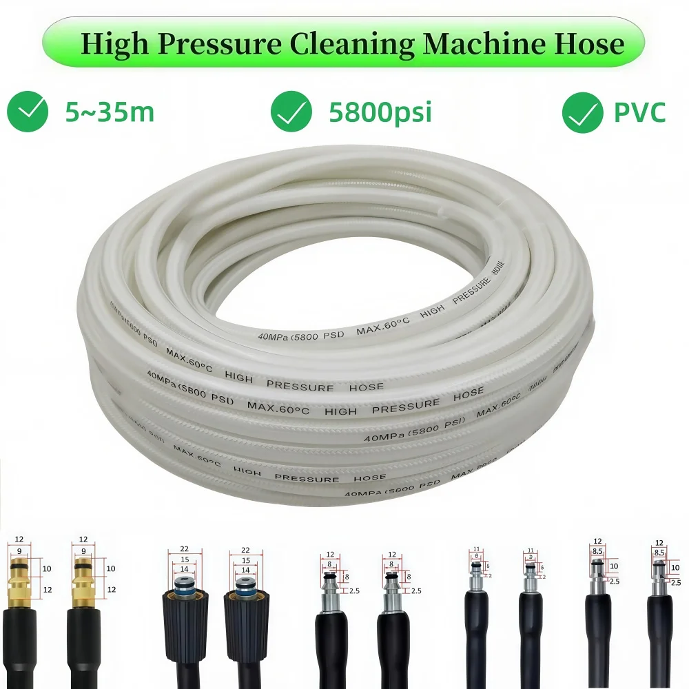 

5~35m High Pressure Washer Hose Pipe Cord Car Washer Water Cleaning Extension Hose Water Hose For Karcher/Bosch Pressure Cleaner