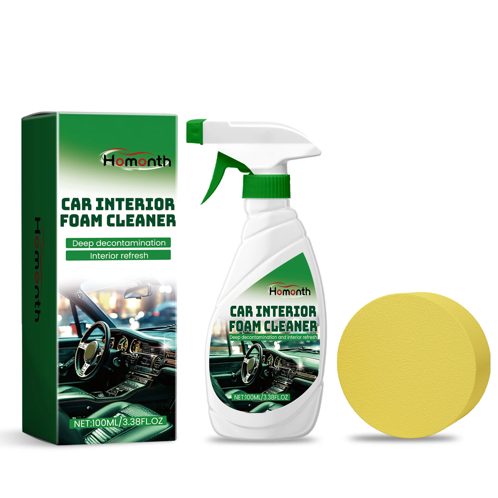 Car Interior Foam Cleaner Seat Leather Foam Wash Free Stain Remove Oil Stain Remove Dirt To Prevent Fading Cracking Retreader