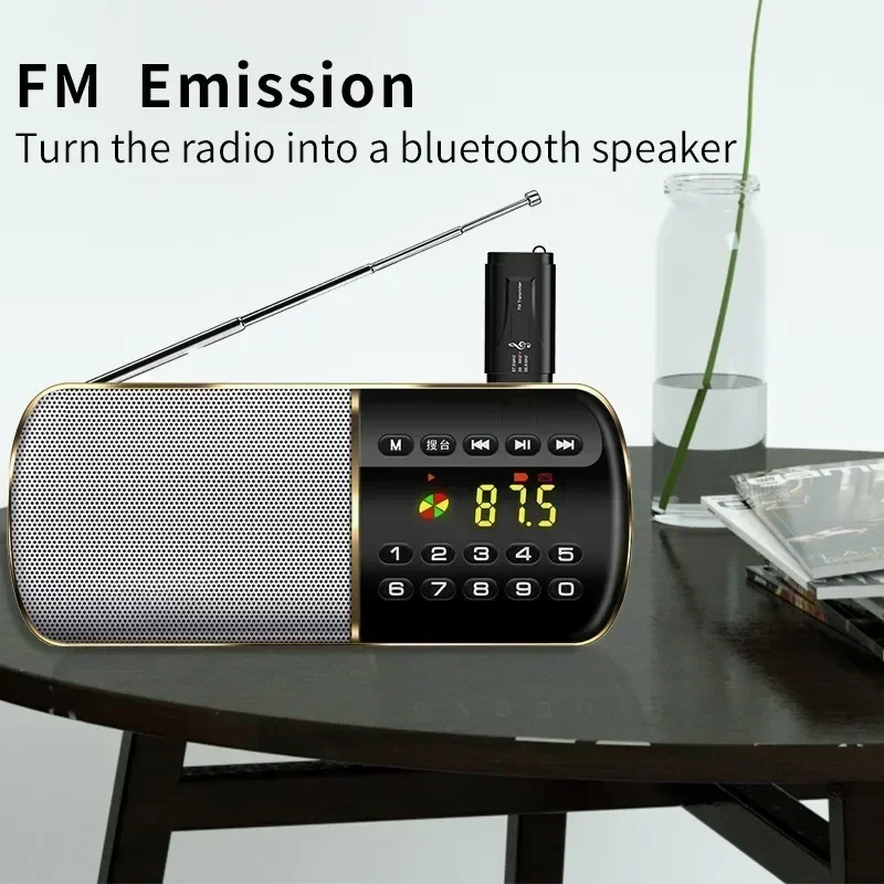 Trasmettitore FM 2 in 1 Ricevitore 5.0 compatibile Bluetooth per auto Modulatore FM USB Lettore musicale audio AUX da 3,5 mm Adattatore per chiamate in vivavoce