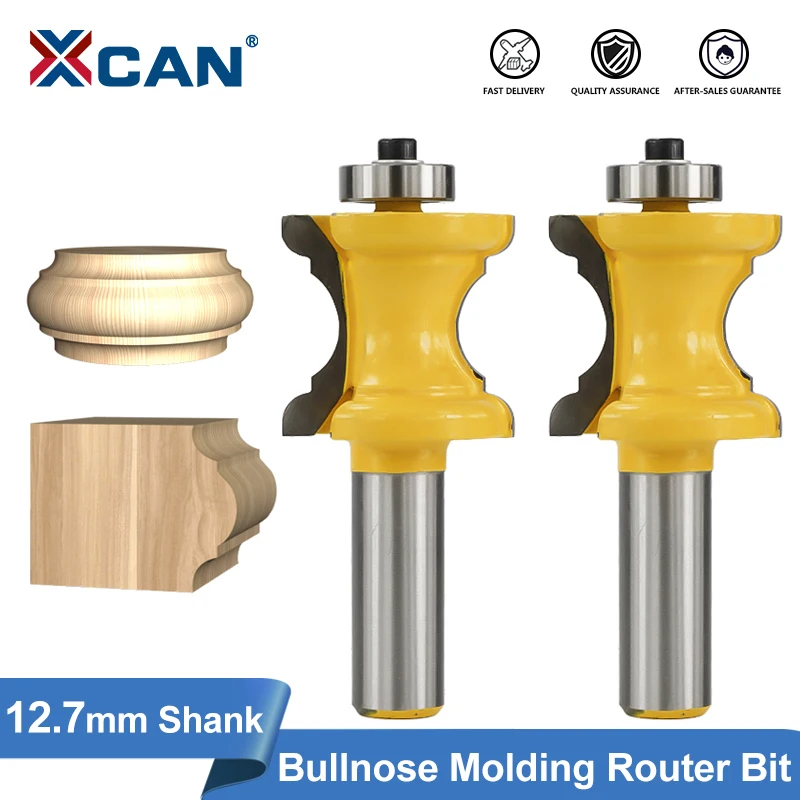 

XCAN 1/2" Shank Bullnose with Bead Column Router Bit Line knife Woodworking cutter Tenon Cutter for Woodworking Tool