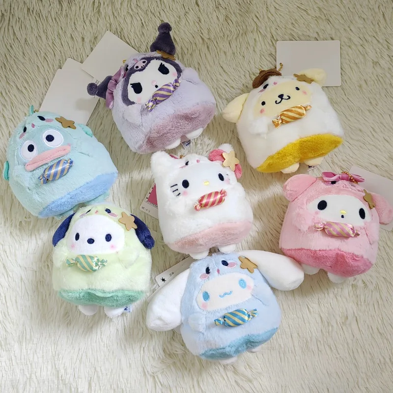 

Ghost Candy Series Sanrio брелок плюшевый Cat Kuromi My Melody Подвеска Hangyodon Рождественская елка Украшение Детский подарок