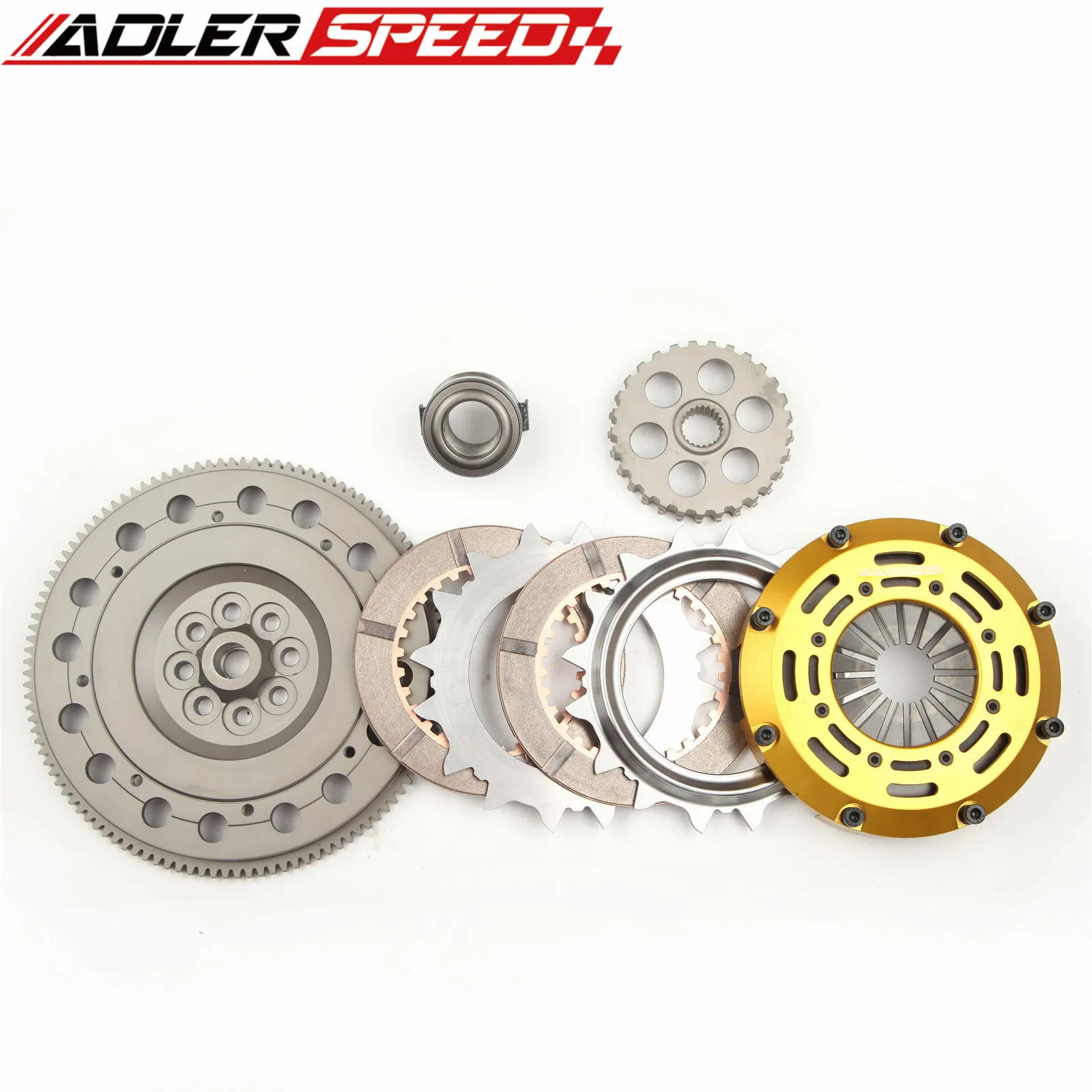 ADLERSPEED Racing Clutch Twin Disc &Flywheel For 04-05 BMW 325 330 530 X3 Z4 M54 6SP Medium