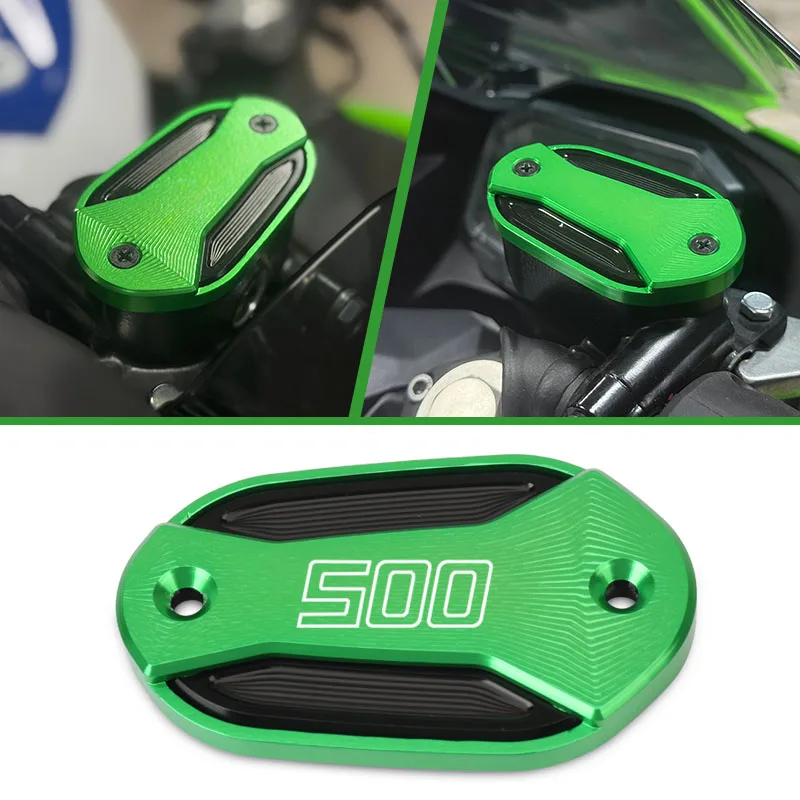 

Motorcycle CNC Front Brake Fluid Reservoir Oil Cup Cap Master Cylinder Cover For NINJA 500 Ninja500 For Z500 SE 2024 2025