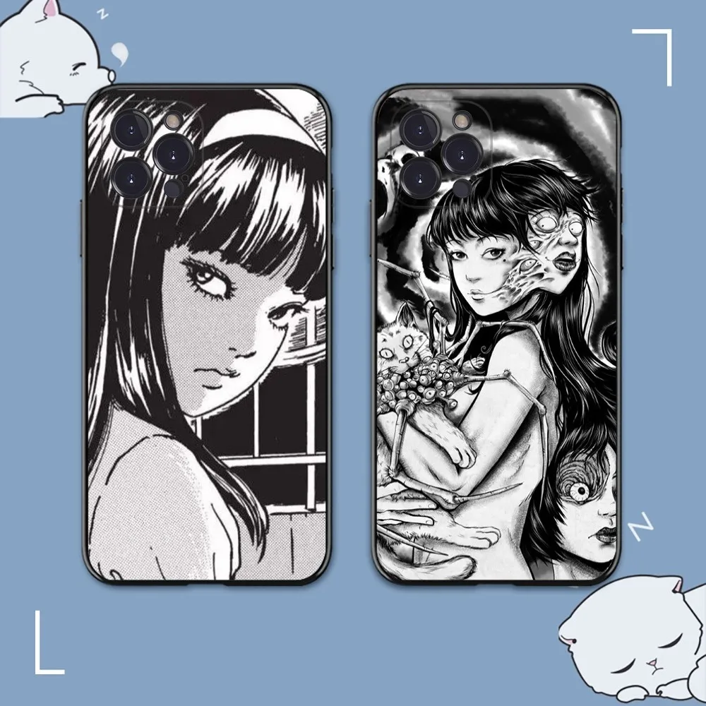 Junji Ito Phone Case For iPhone 13 Pro MAX 14 11 12 Mini X XS XR 6 7 8 Plus SE 2020 Soft TPU Cover