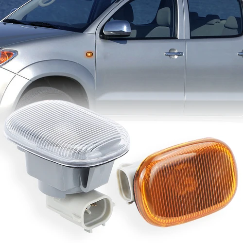 Imagen 1 del producto Luz de guardabarros lateral para coche, lámpara indicadora repetidora de señal de giro para Toyota Hilux Vigo 2005 2006 2007 2008 2009 2010 2011 2012