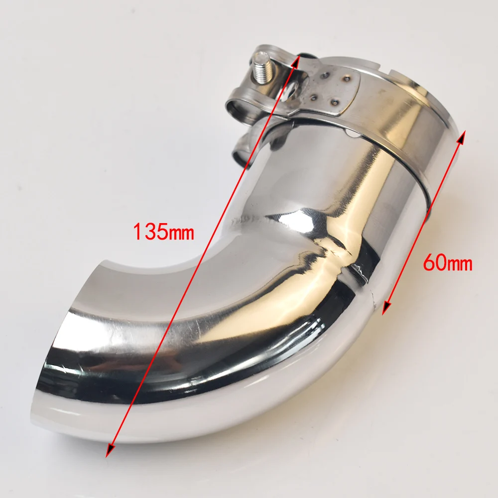 1PC Universal Auto Exhaust Pipe Suppressor Stainless Steel Outlet Elbow Connection Pipe for Automotive Accessory