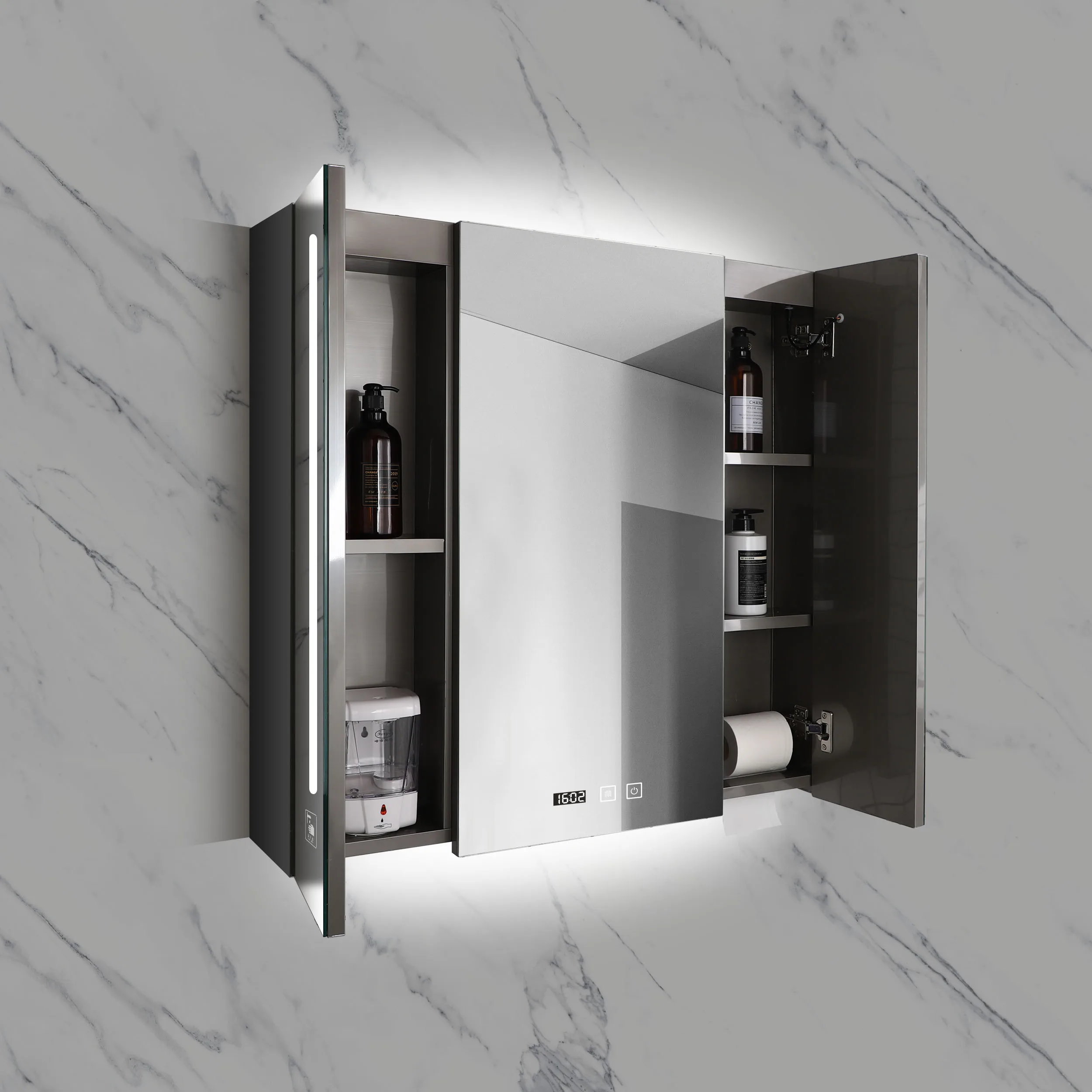 

Bathroom Design Modern Bathroom Mirror Cabinet Speaker Led Medicine Cabinet Light Bathroom Cabinets for Sale