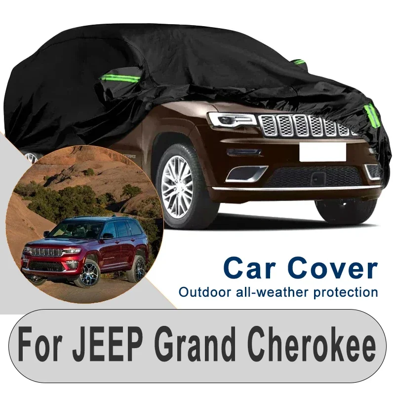 For JEEP Grand Cherokee Car Cover - Winter & Summer Outdoor Protection, Snowproof Dustproof Waterproof Sunproof Vehicle Shield