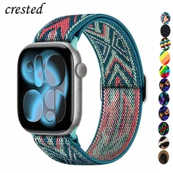 Scrunchie Strap for Apple watch band 11 10 42mm 46mm 44mm 40mm 45mm Elastic Nylon bracelet iWatch series 9 8 se 7 Ultra3 2 49mm