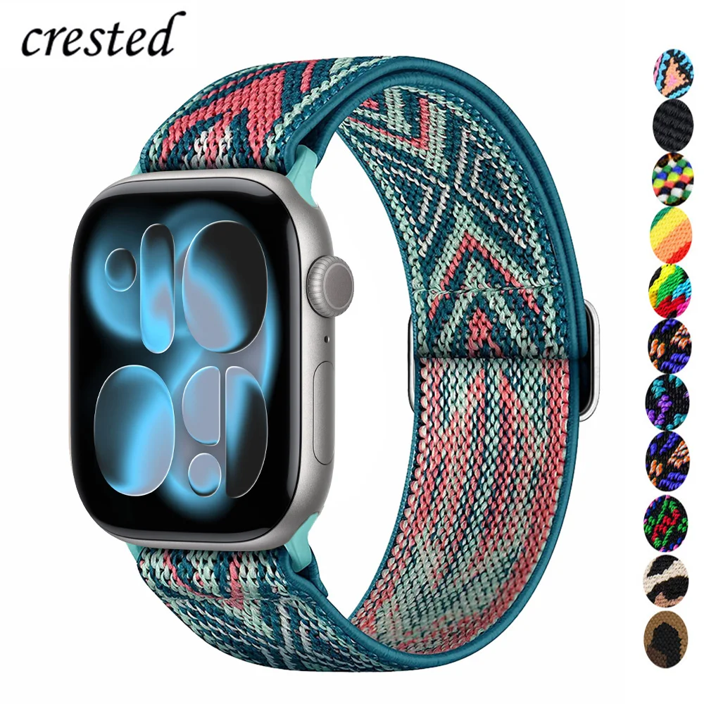 Elastyczny nylonowy pasek typu scrunchie do Apple Watch 11 10 42mm 46mm 44mm 40mm 45mm, bransoletka do iWatch serii 9 8 SE 7 Ultra3 2 49mm