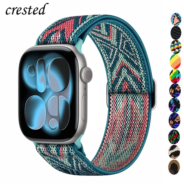 Elastyczny nylonowy pasek typu scrunchie do Apple Watch 11 10 42mm 46mm 44mm 40mm 45mm, bransoletka do iWatch serii 9 8 SE 7 Ultra3 2 49mm