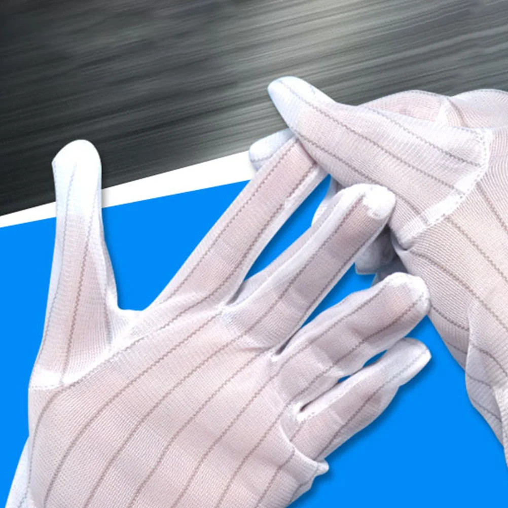 10 pares de guantes antiestáticos para reparación de computadoras, electrónica, guantes de trabajo, rayas protectoras