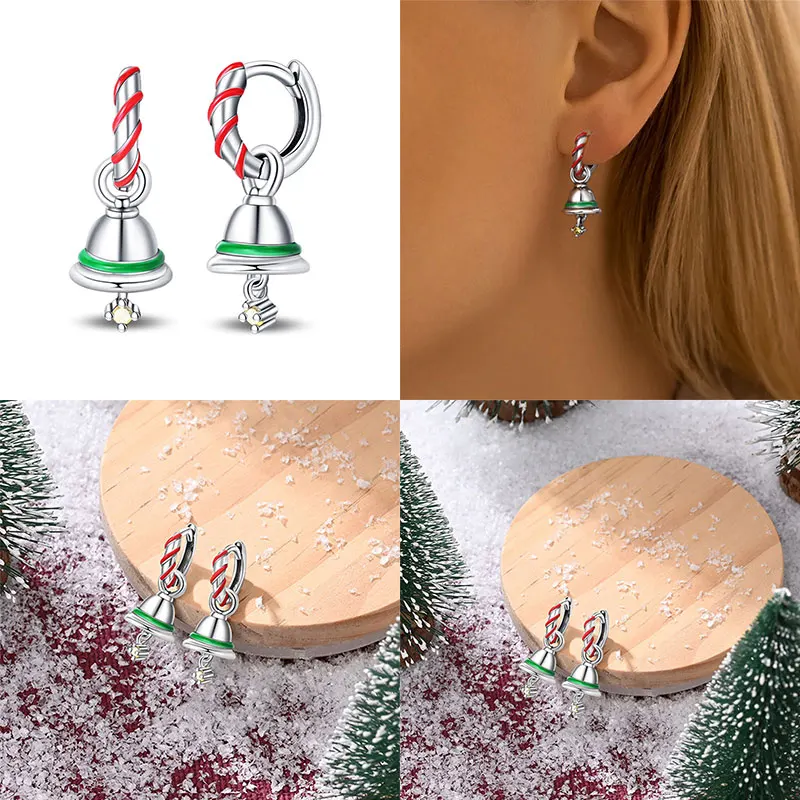 2024 Autumn Christmas Series 100% 925 Silver New Pine Cone Christmas Tree Women\'s Earrings Suitable For Party Anniversary Gift