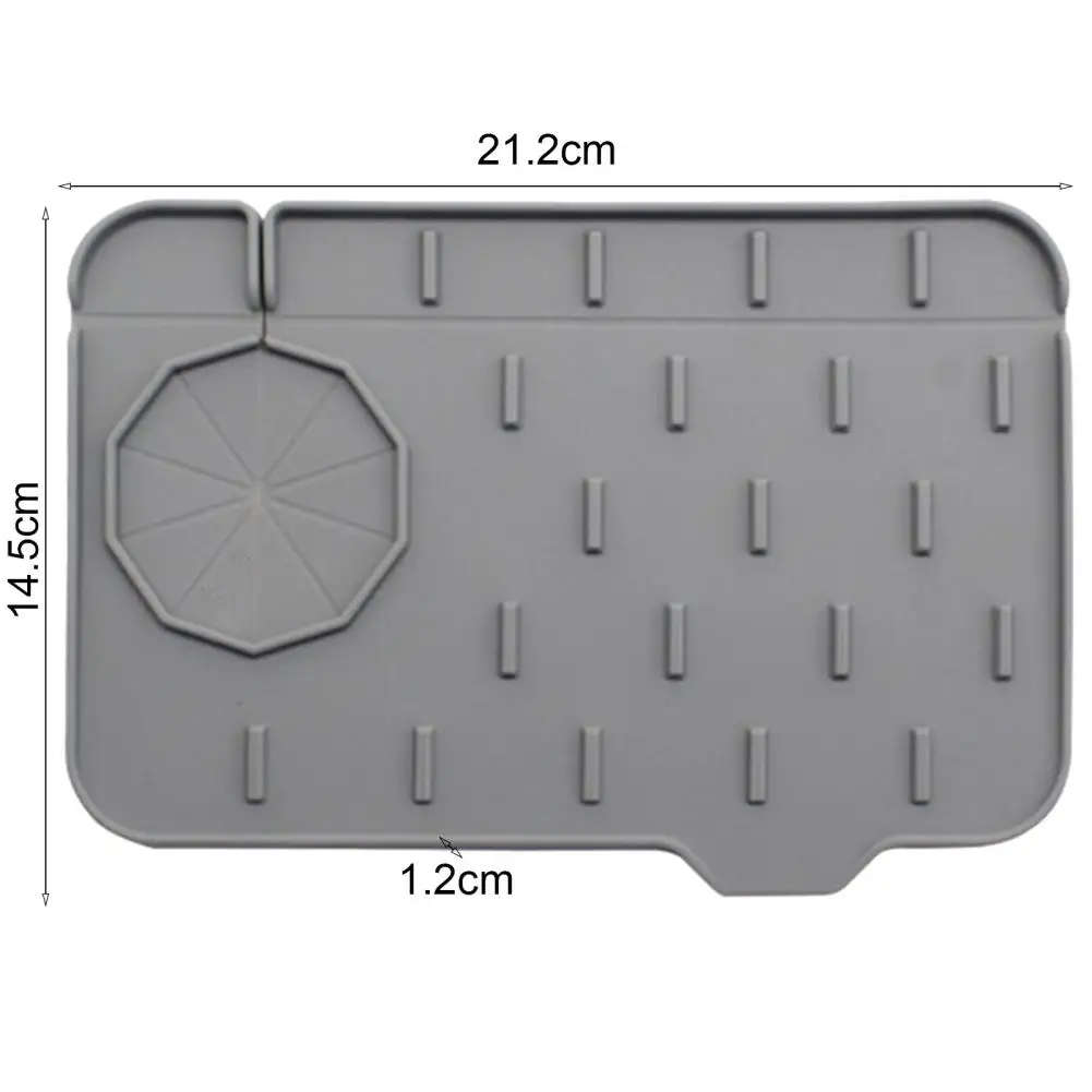 Water Drain Mat Useful Silica Gel Faucet Splash Guard Wrap-around Design Faucet Splash Guard for Home