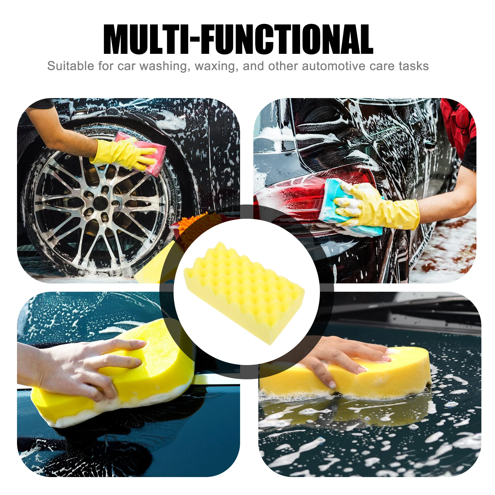 

Cleaning Sponge Car Washing Auto Scrubbing Tool Durable Soft Multi-Use Kitchen Window Home Car Care Scrubber Sponge Block