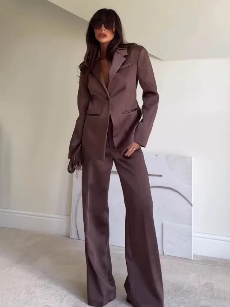 HH المرأة السترة البدلة موضة الجوف خارج عارية الذراعين بليزرات + حمالة سستة بلوزات قصيرة + عالية الخصر بنطلون أنثى الشارع نمط مجموعة