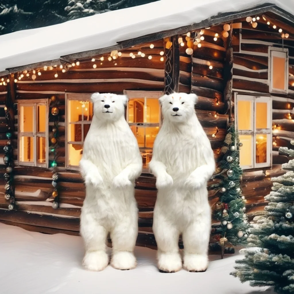 Anime Large Outdoor Christmas Polar Bear Ornaments Electric Animated Toys with Music Indoor Christmas Statues and Toys