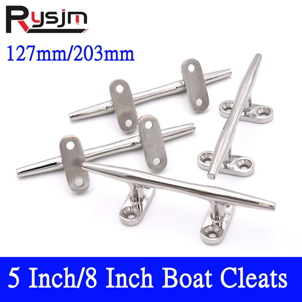 2PCS/4PCS 5 inch 8 inch Stainless Steel Boat Deck Hollow Open Base Cleat Flush Mooring Cleat For Marine Yacht Boat Accessories