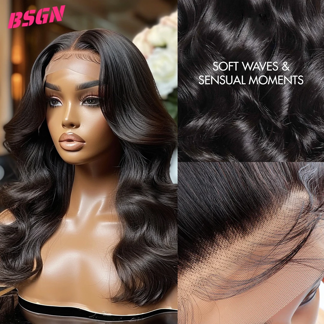 26 28 30inches 13X4 HD lace frontal wigs human hair body wave Lace Frontal Human Hair Wigs For Women 100% human hair pre-cut wig