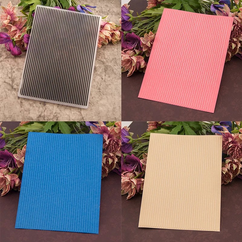 Paski tła z tworzywa sztucznego wytłaczane Folder DIY szablony do rękodzieła szablony papier do notatnika robienie kartek do rękodzieła 10,5x14,8 cm