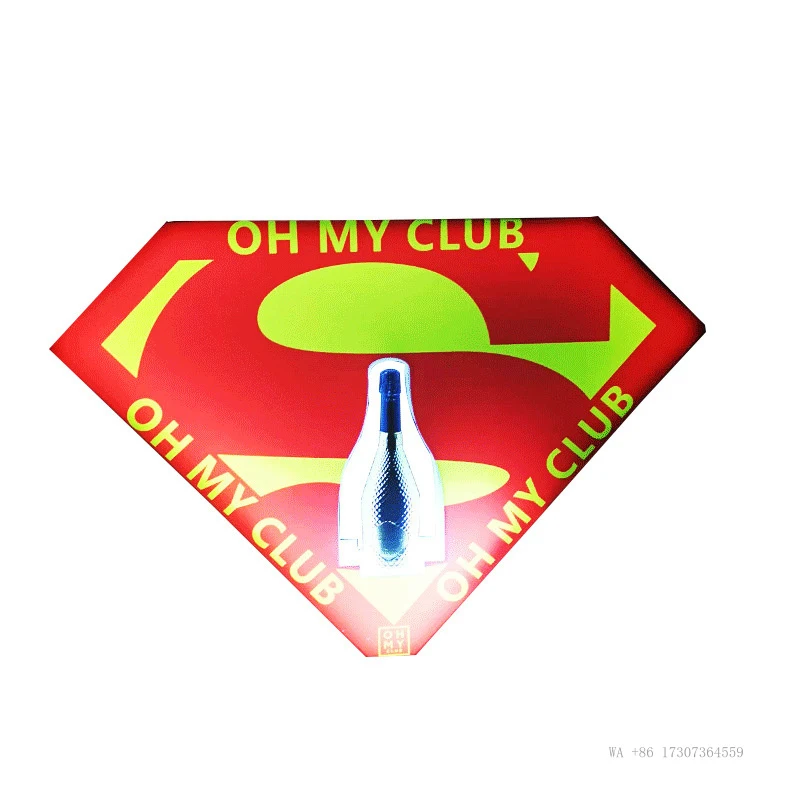 LEDLuminous hand-held sign, Roman light sign, bar champagne stand, atmosphere prop, liquor display rack