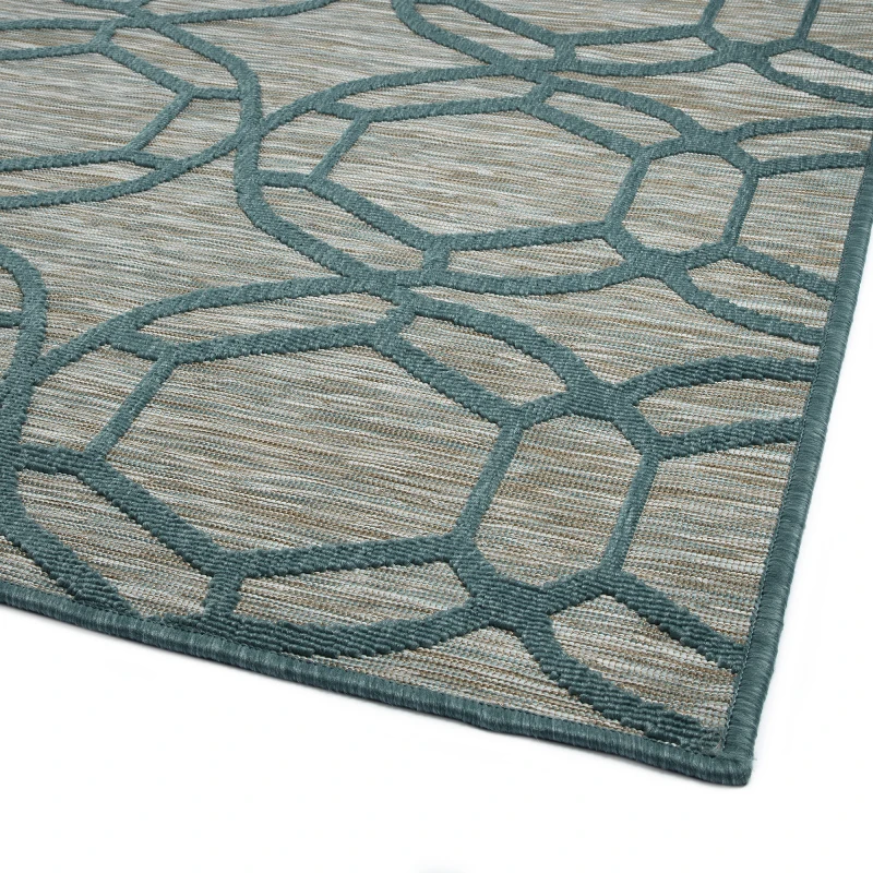 Contemporary, Transitional, Geometric, Textured, High-Low Cut & Loop 2' x 6' Runner