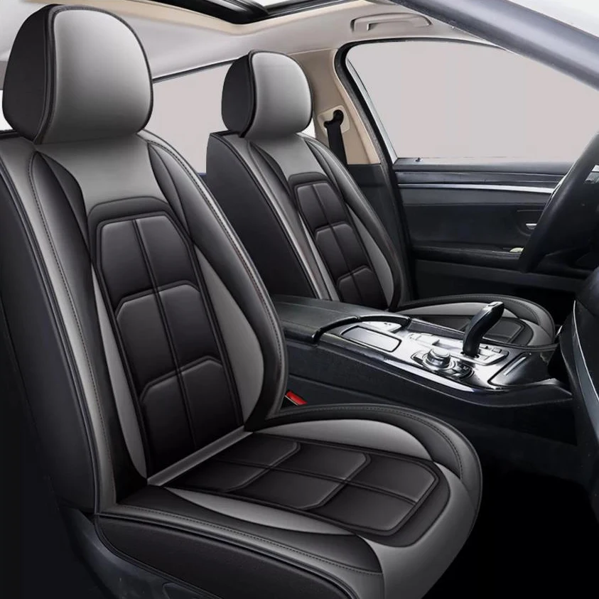 

5 Seats Full Set PU Leather Car Seat Covers Front Rear Seat Cushion Protector Fit For Chevrolet Auto Interior Accessories