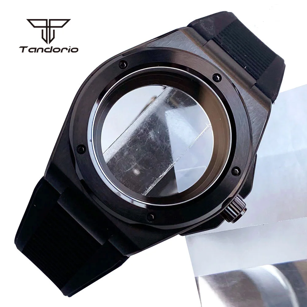 Black PVD 40mm Watch Case+Watchband Sapphire Glass Fit for Engineer Style Watch Mod Accessories NH35 NH36/ETA2824 PT5000 Model