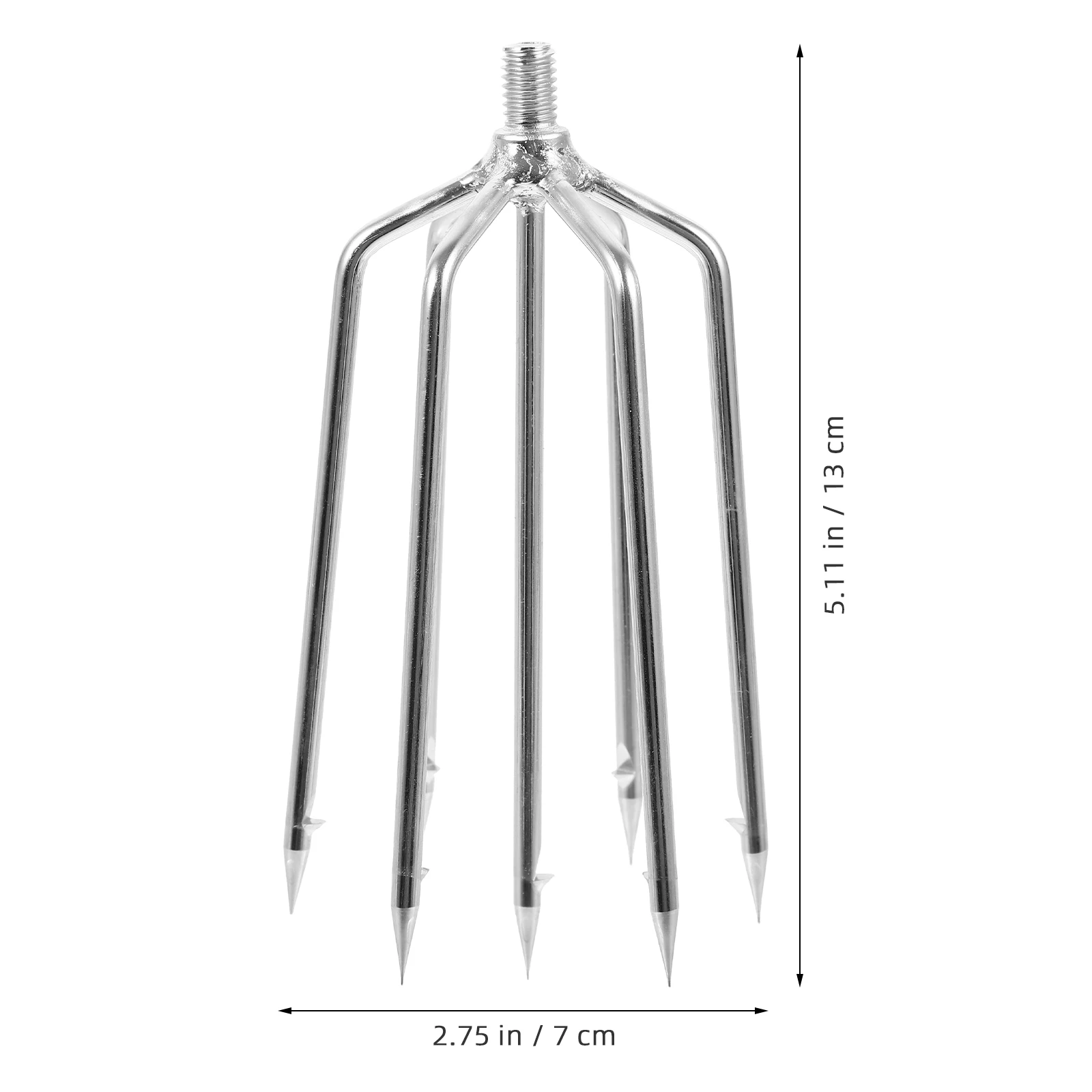 Multi-function Fishgig Prong Head Fish Fork Stainless Steel Spearing Tool Barb Fork Fishing Equipment Harpoon Hunting 2024 Hot