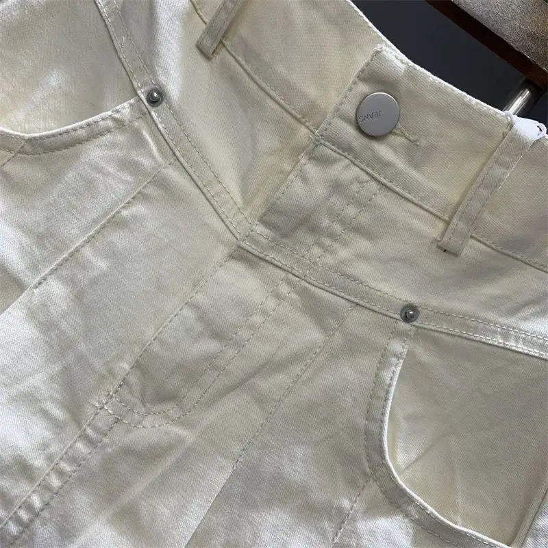 2025 verão nova saia solta de comprimento médio para presságio moda all-match saias linha a y2k cintura alta ruched falda sexy mujer