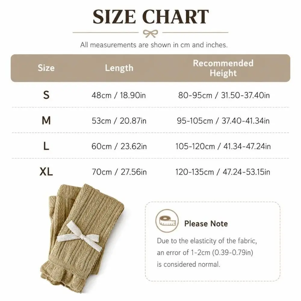 Stylish Cotton Girls Outerwear Leggings Bow-decor Cable-knit Children Knit Pants Stretchy Mid-Thick Toddler Tights 1-6 Year Old view 6