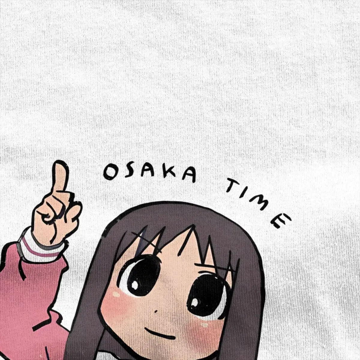 I Draw Osaka Pointing Up Osaka Time Text Azumanga Daioh Cotton T-Shirts Novelty Tee Shirt