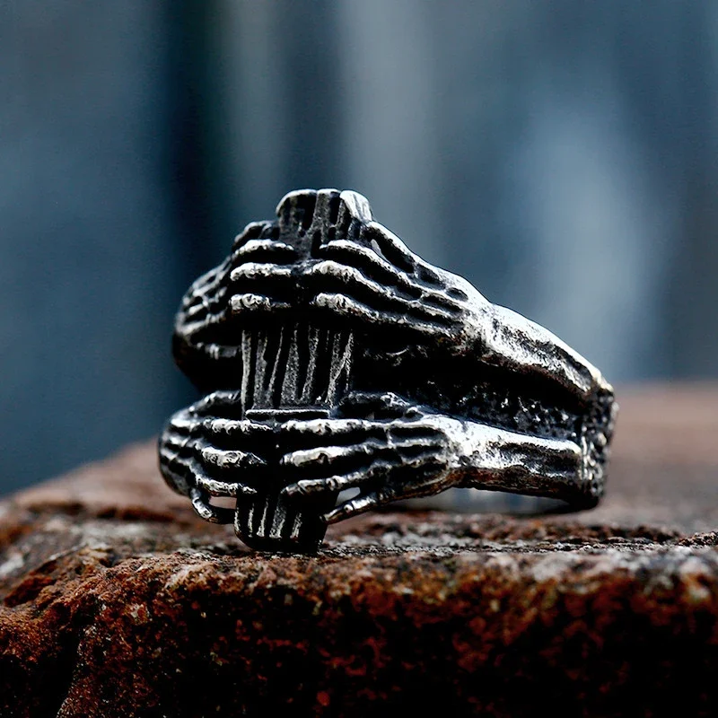 Vielseitige Gothic-Totenkopfringe aus Edelstahl, Modischer Persönlichkeits-Hip-Hop-Herrenring, Biker-Party-Charm-Schmuck, Geschenk, Dropshipping – Detail 13