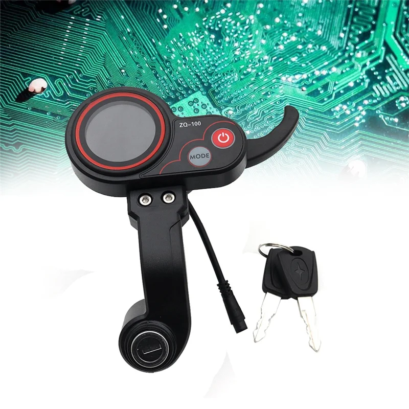 Misuratore di chilometraggio ZQ-100 con misuratore per scooter elettrico regolabile con velocità chiave Display a 6 pin per cruscotto scooter elettrico