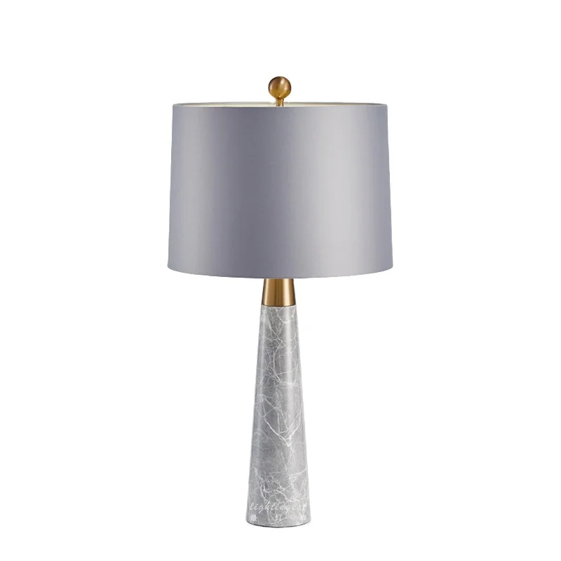 Nordic Ins Marble Table Lamp Bedroom Bedside Table Lamp Model Room Soft Decoration Exhibition Hall Hotel Custom Lamp