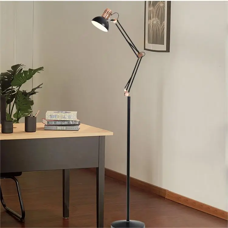 

Hot Sale LED American metal clip iron eye protection table lamp bedside office study student plug-in long arm table lamp