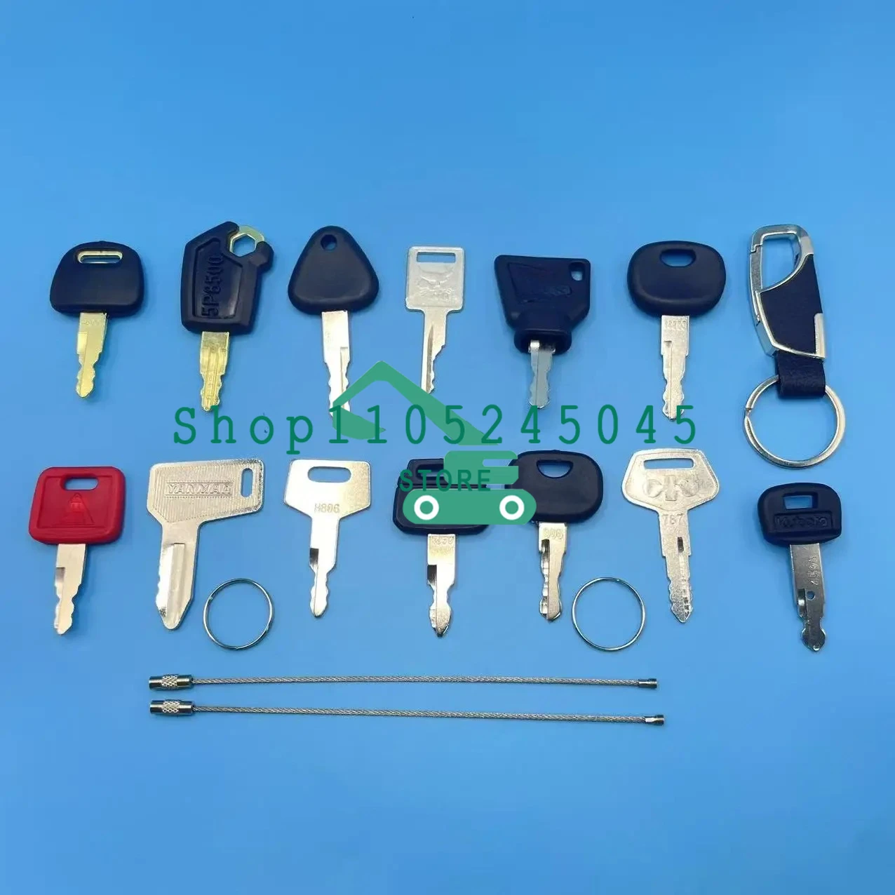 18PCS Starter Keys Heavy Equipment Construction Ignition Key For Komatsu Excavator 5P8500 H800 301 K250 777 D250 787 459A