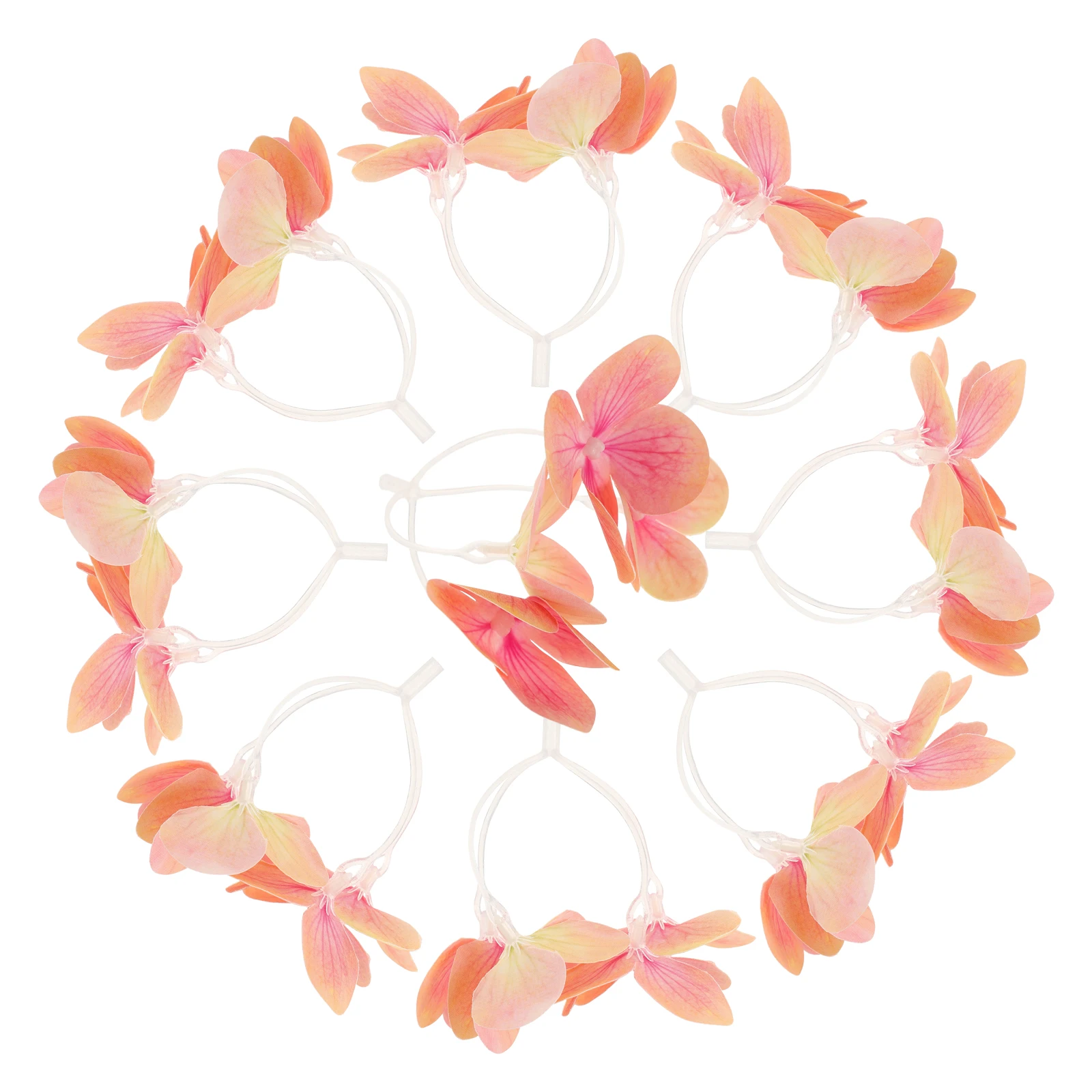

50pcs Hydrangea Artificial Flowers Realistic Printed DIY Hairpin Headpiece Wedding Home Decor Mini Faux Silk Petals Craft