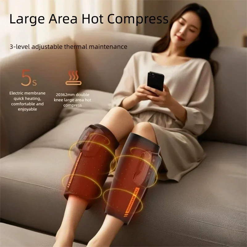 

Upgrade Cordless Calf Massager Rechargeable Air Compression for Leg Circulation Fatigue Relief Edema Muscle Recovery Gift (Pair)