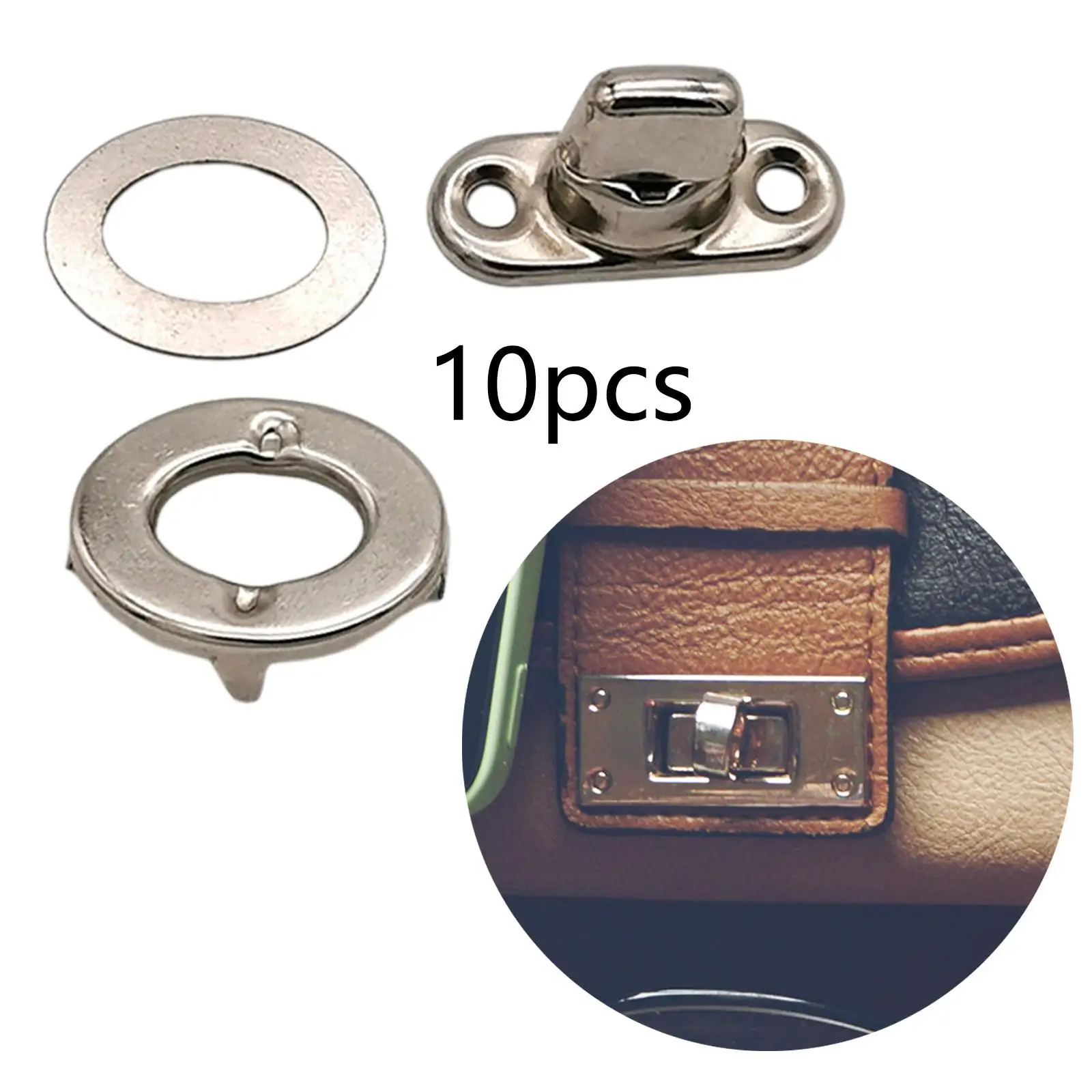 10Pcs Alloy Rotary Button Bag Twist Lock Decoration Buckles Durtable Box  latches for Craft Boxes Luggage Drawer Furniture