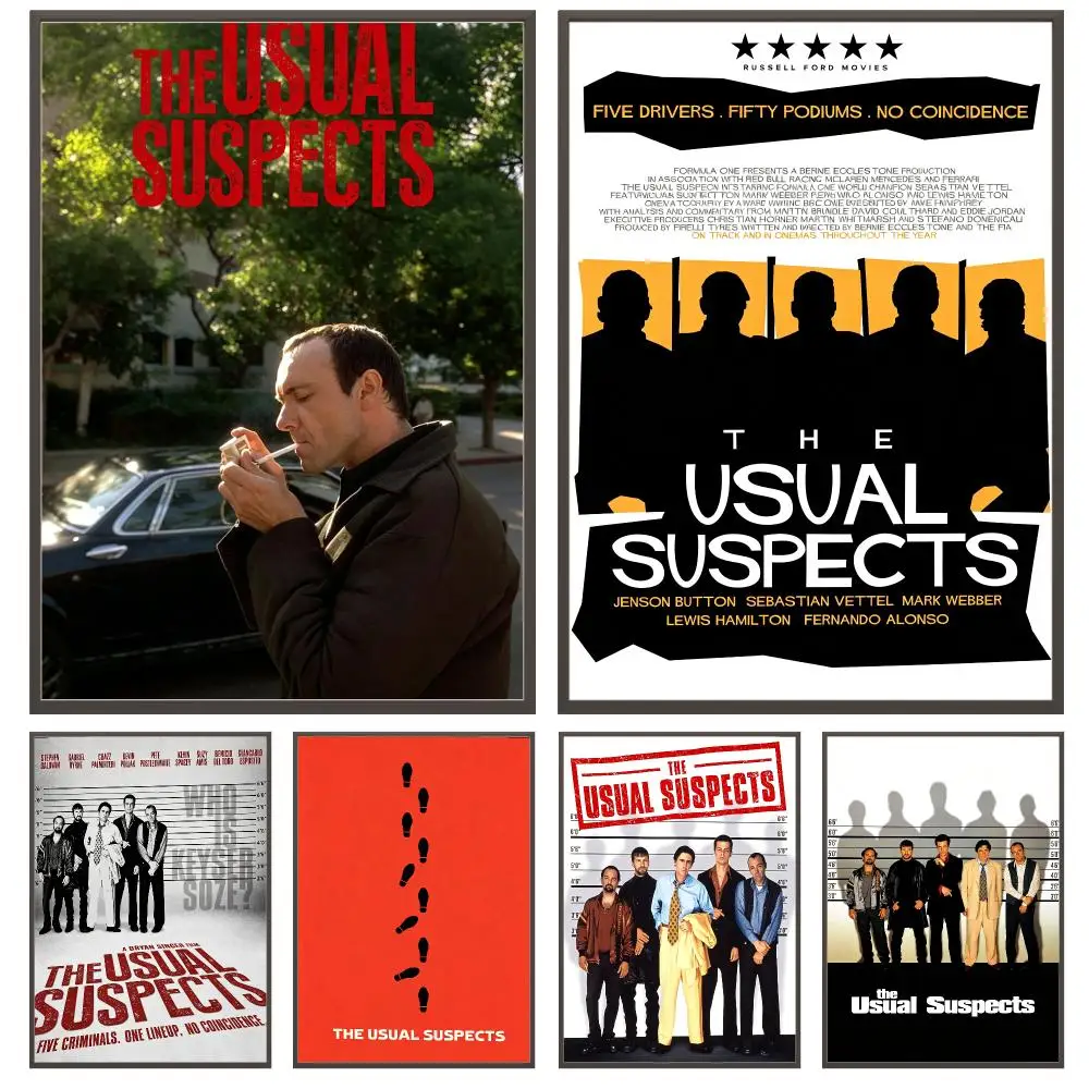 movie The Usual Suspects Poster Poster HD Waterproof Self Adhesive Wall Art Print Decor for Bedroom Living Room Gift