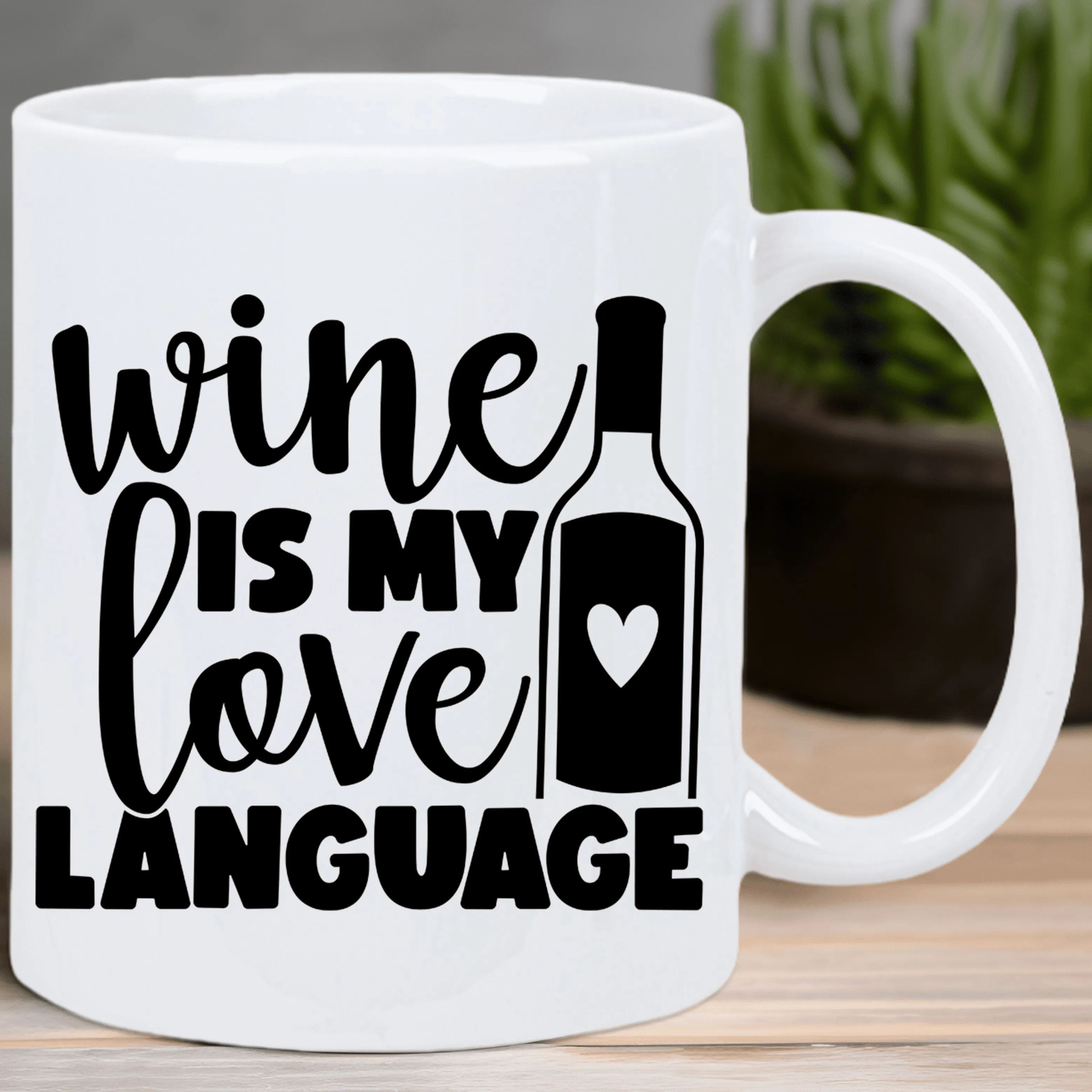 

Ceramic Coffee Mug, Reusable, Insulated, Multipurpose Use, Hand-Wash Only, with "Wine is My Print, for Coffee and Tea, Ideal Gif