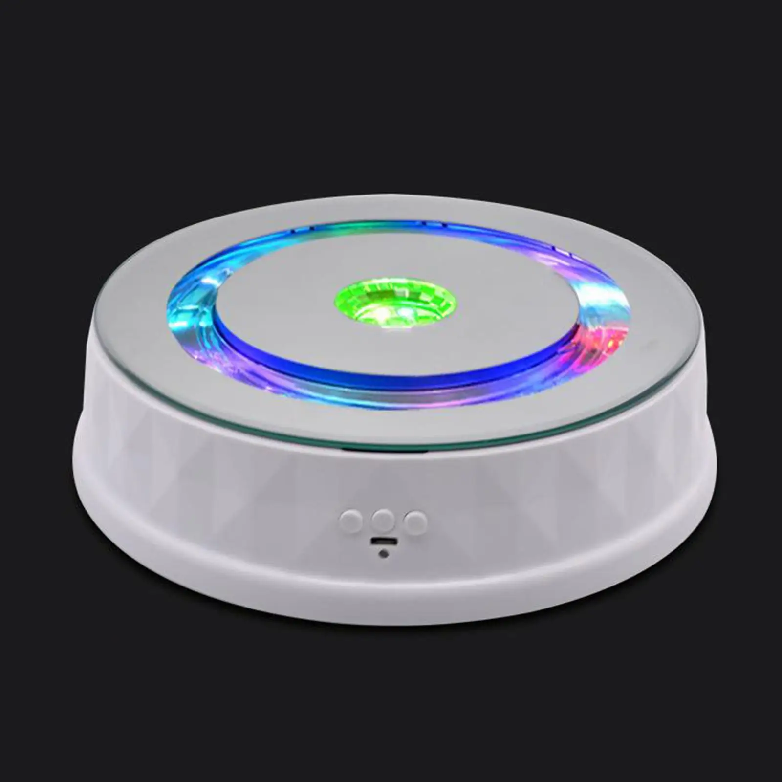 

7 LED Light Colorful Rotating Stand for Jewelry Watch Model Toys Digital Product Holder