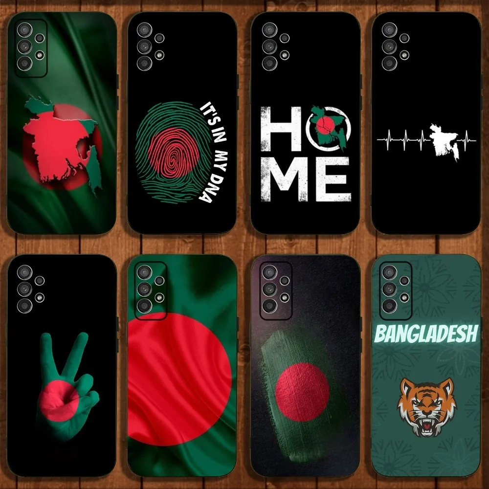 bangladesh flag Phone Case For Samsung Galaxy A13,A21s,A22,A31,A32,A52,A53,A71,A80,A91 Soft Black Cover