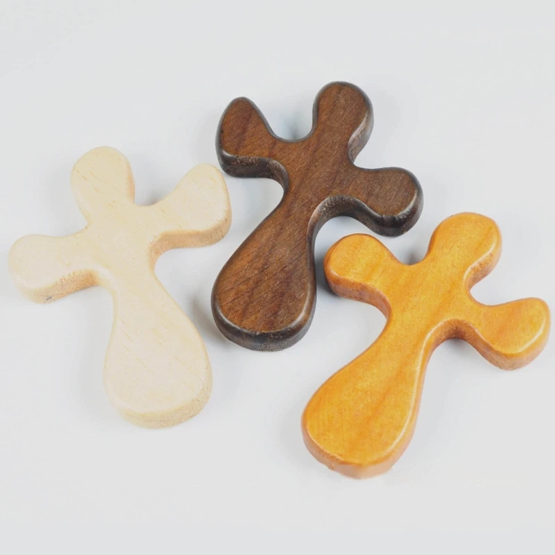 Handmade Wood Holding  Pocket Crosses Religious Symbols Prayer & Meditation  Portable Comfort   Drop Shipping