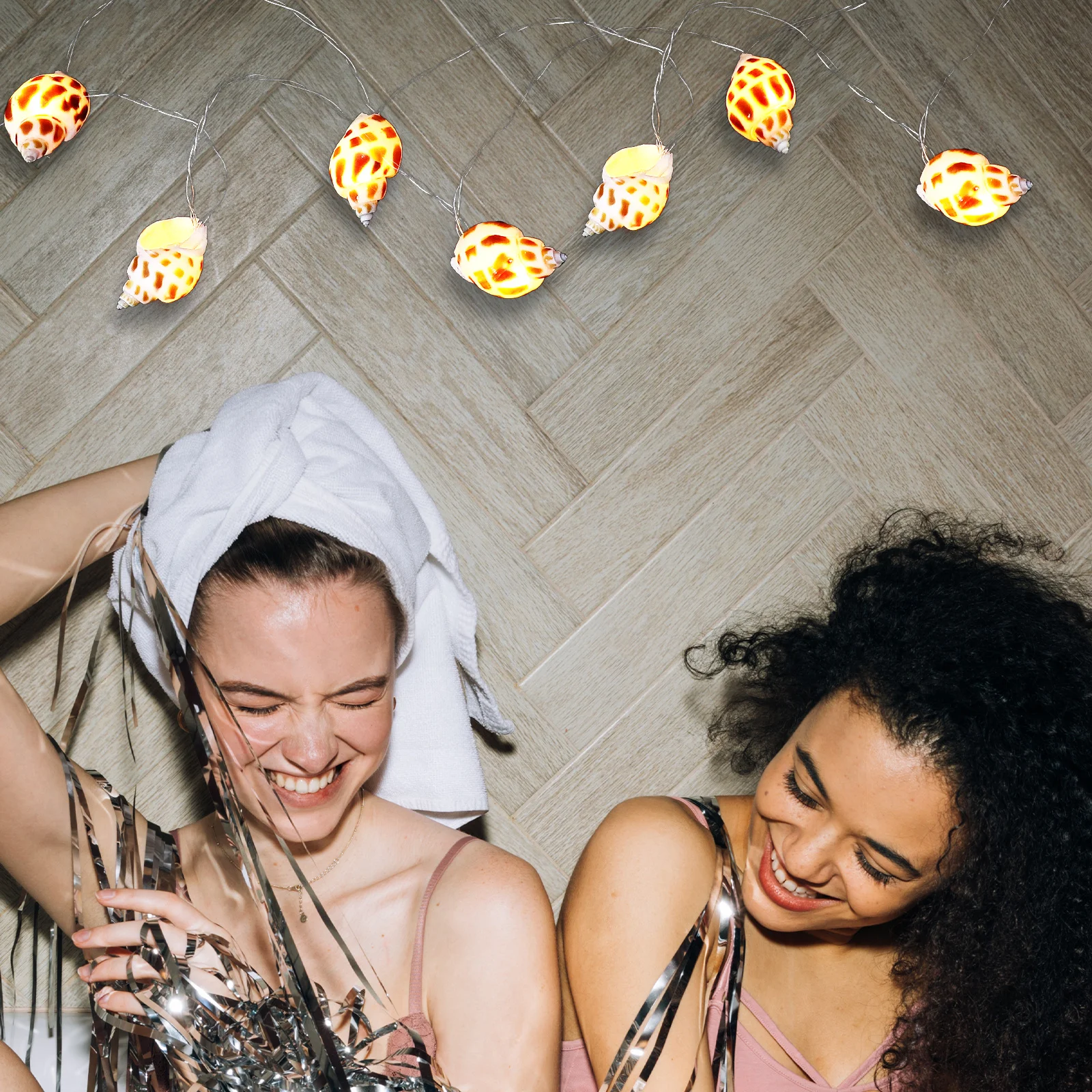 

Sea Conch String Light 10 LED Beads Operated LED Fairy Light Decoration for Indoor Outdoor Room Party Warm Lighting