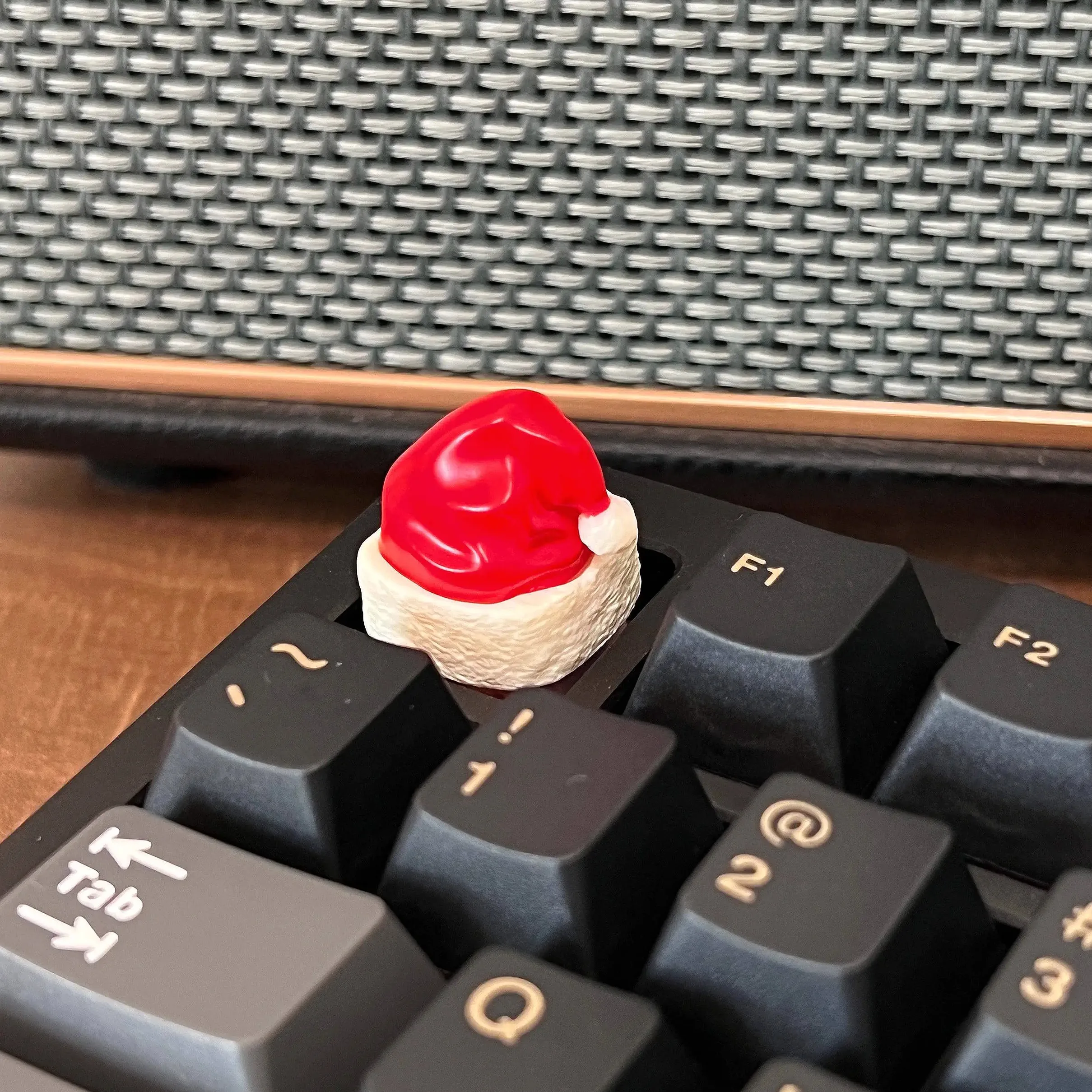Christmas Series Little Red Riding Hood Resin Artisan Keycap Creative Kawaii Cute Holiday Gift For Mechanical Keyboard